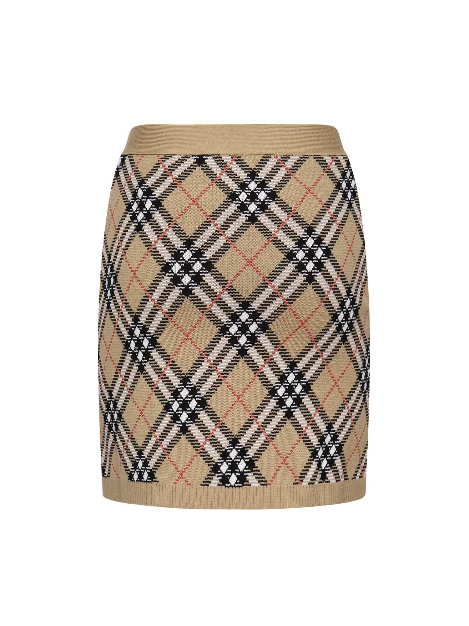 Minigonna in lana Check 8110604 C1309 BURBERRY 