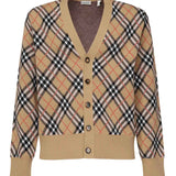 Cardigan in misto lana e mohair Check 8110629 B9368 BURBERRY 