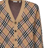 Cardigan in misto lana e mohair Check 8110629 B9368 BURBERRY 