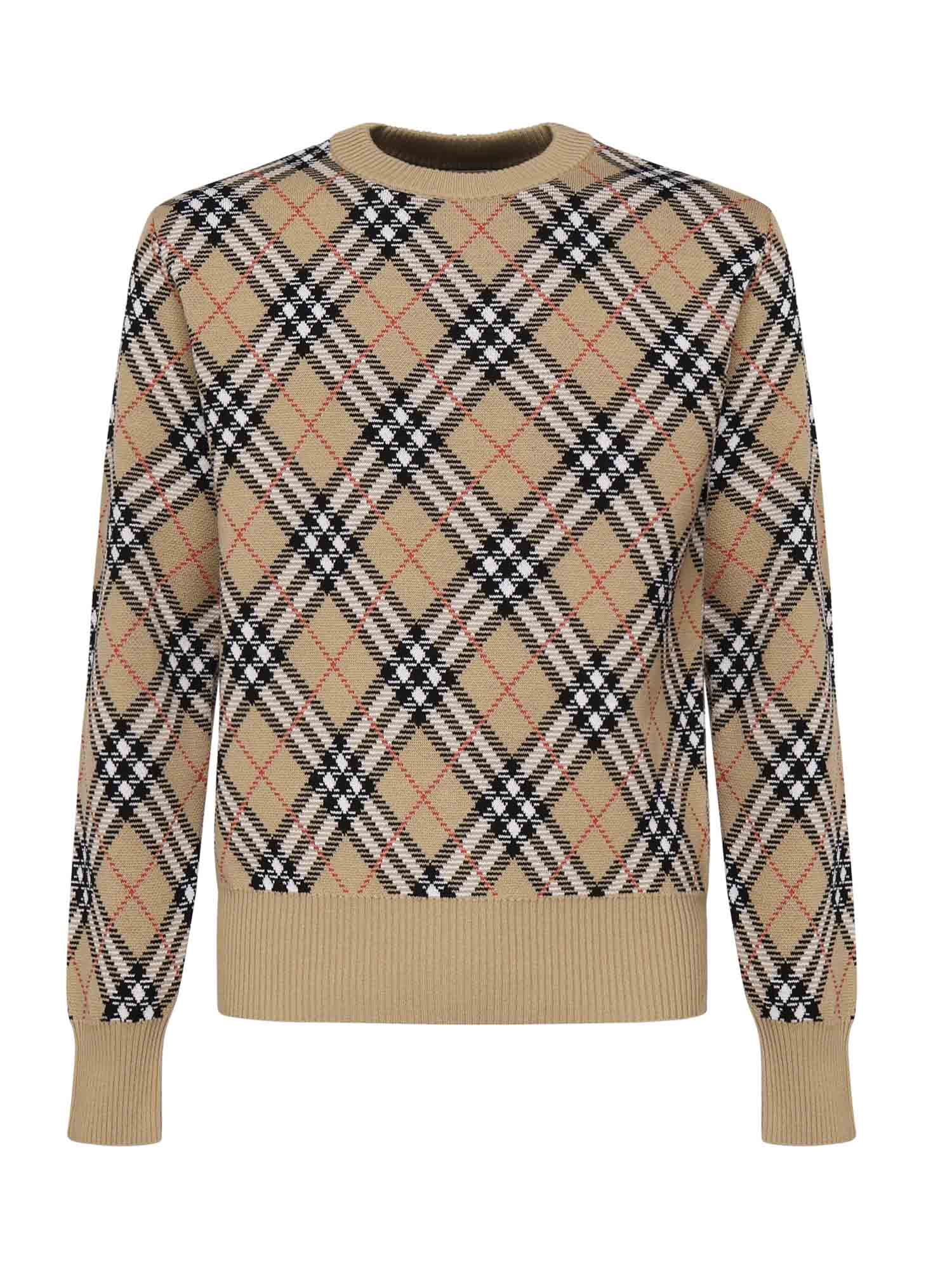 Maglia in misto lana e mohair Check 8111379 B9368 BURBERRY 