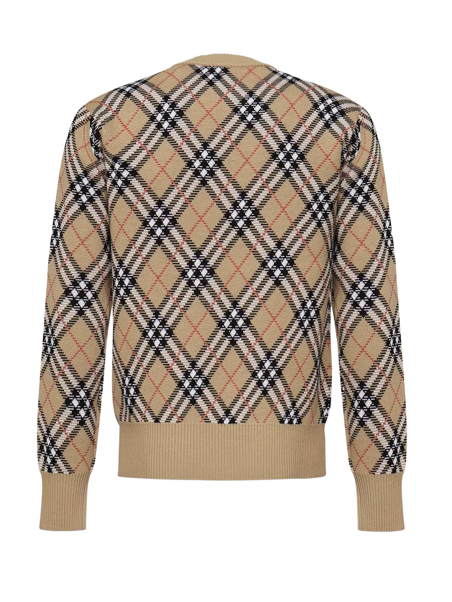 Maglia in misto lana e mohair Check 8111379 B9368 BURBERRY 