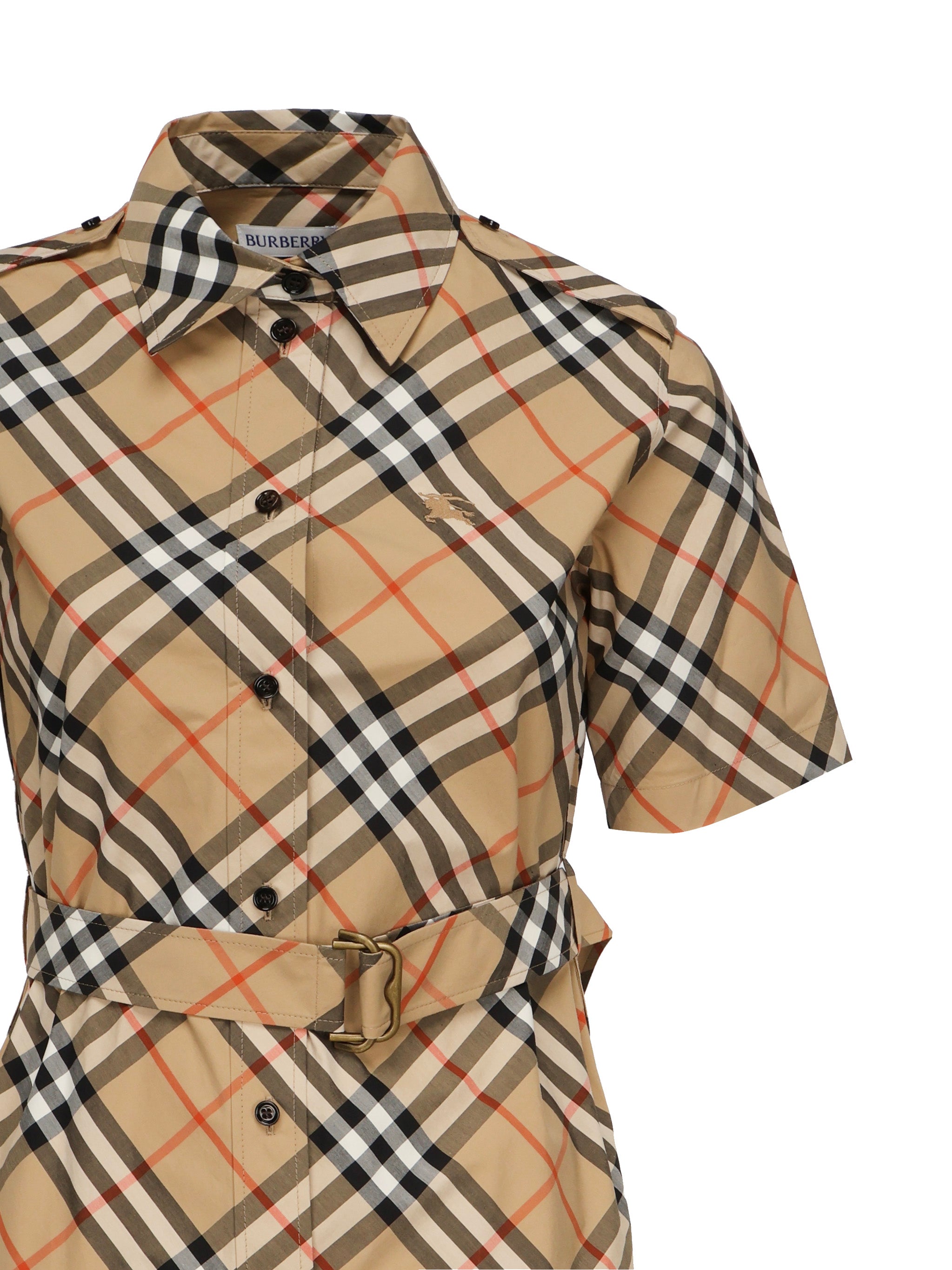 Abito chemisier in cotone Check 8111701 B9368 BURBERRY 