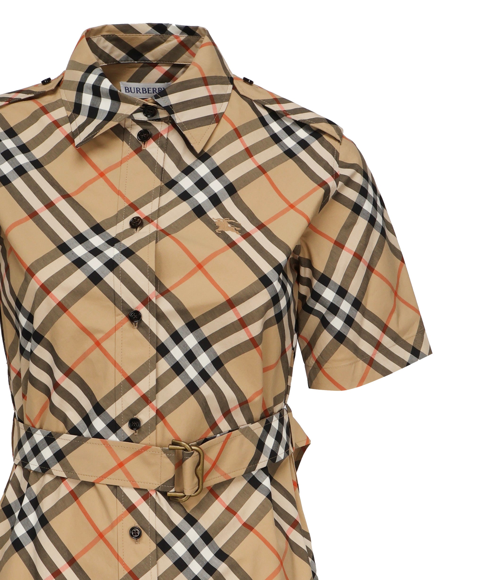 Abito chemisier in cotone Check 8111701 B9368 BURBERRY 