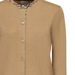 Cardigan in lana con finiture Check 8112164 B8626 BURBERRY 