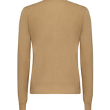 Cardigan in lana con finiture Check 8112164 B8626 BURBERRY 