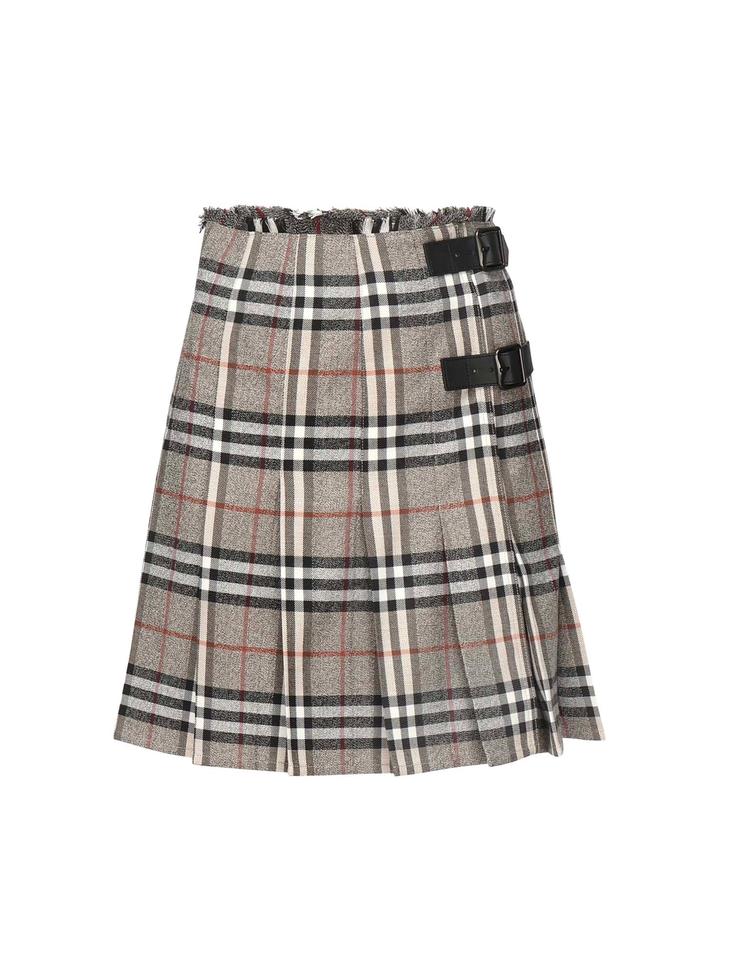 Mini kilt in lana Check<BR/> 8113042 C3142 BURBERRY 