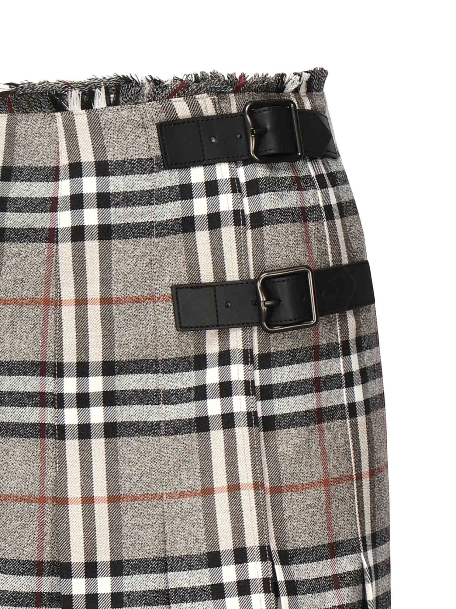 Mini kilt in lana Check<BR/> 8113042 C3142 BURBERRY 