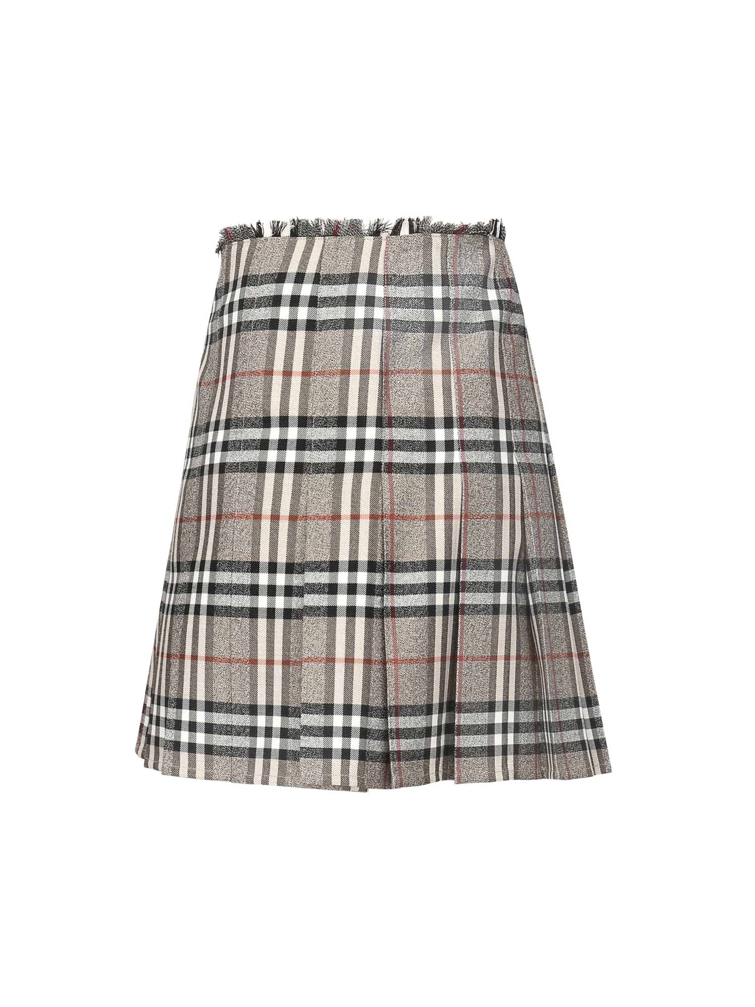 Mini kilt in lana Check<BR/> 8113042 C3142 BURBERRY 