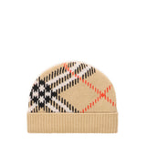 Cappello beanie in misto cashmere Check 8114768 A2021 BURBERRY 