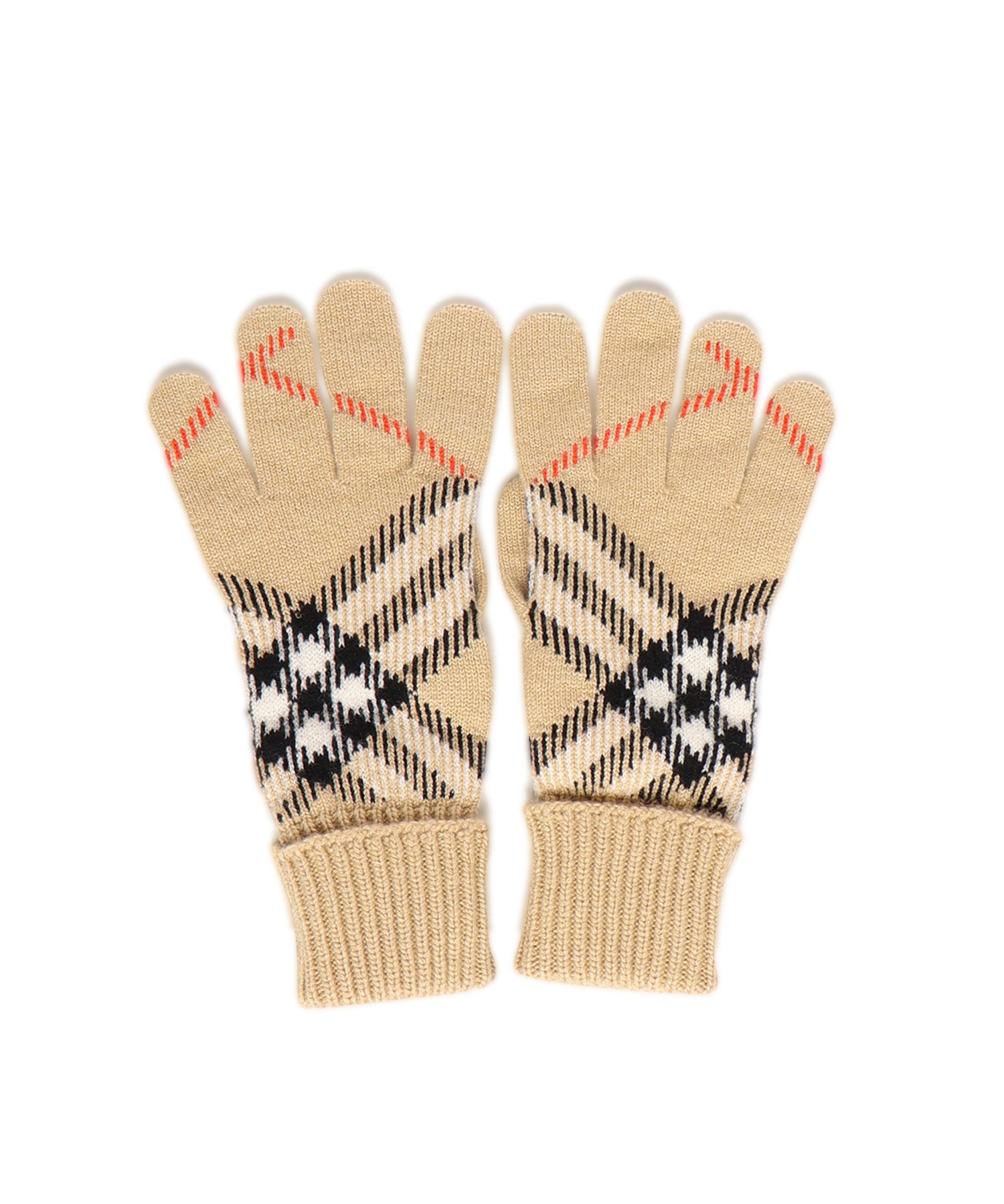 Guanti in misto cashmere Check 8114774 A2021 BURBERRY 