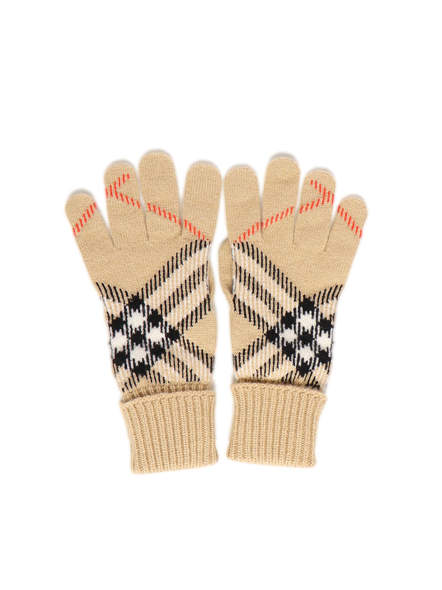 Guanti in misto cashmere Check 8114774 A2021 BURBERRY 