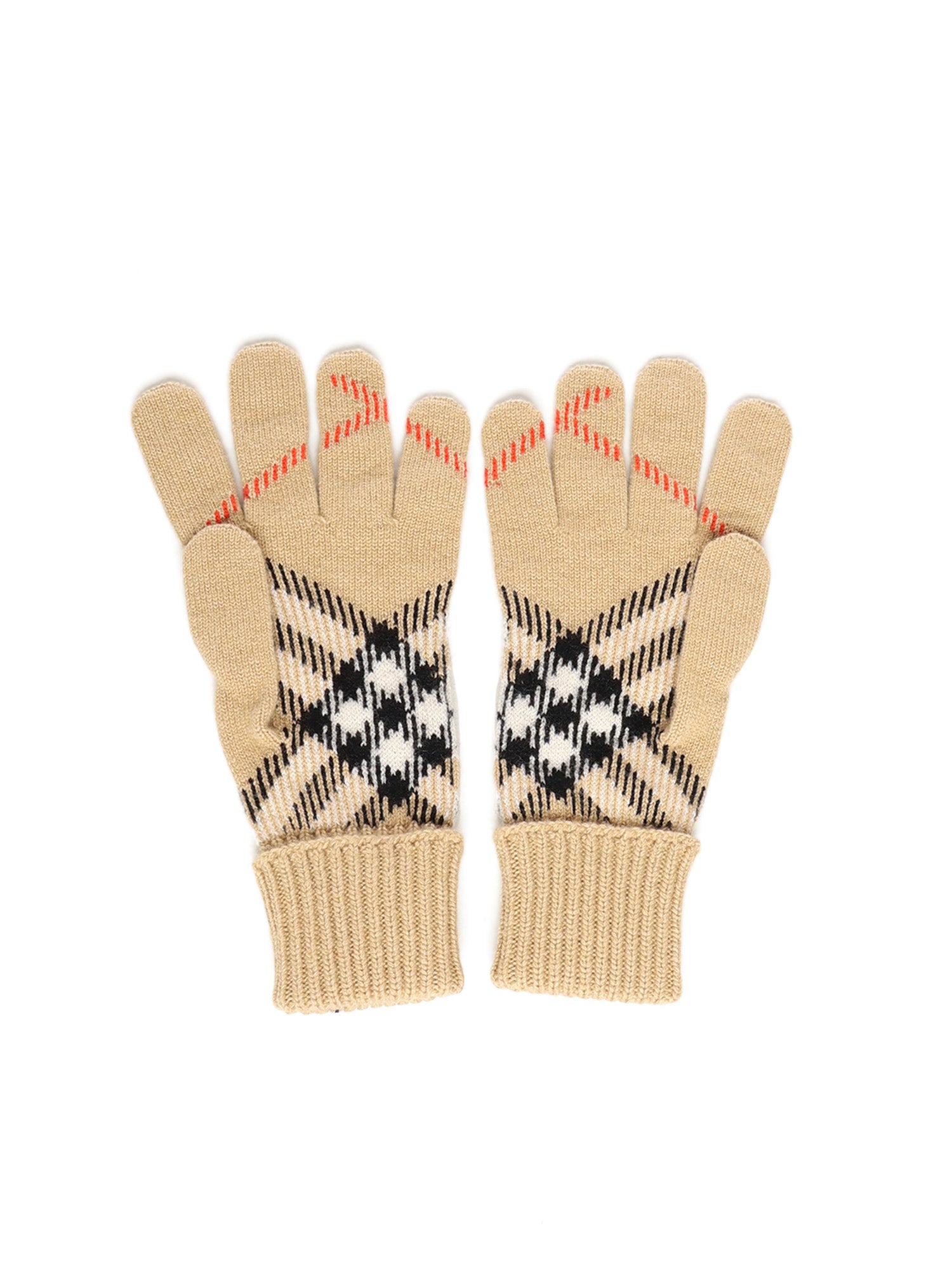 Guanti in misto cashmere Check 8114774 A2021 BURBERRY 