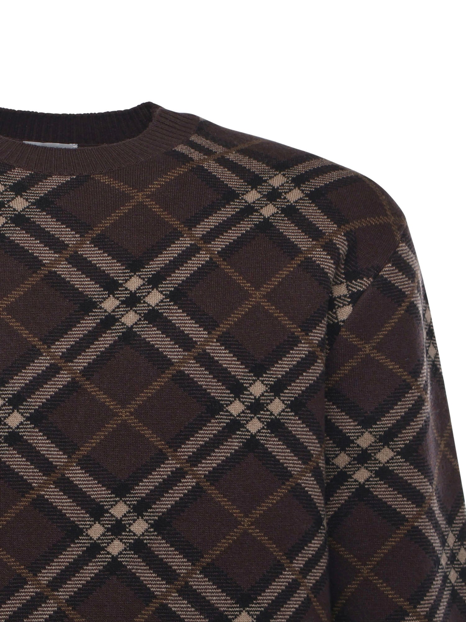 Maglione in lana e cashmere Check 8115704 B2412 BURBERRY 
