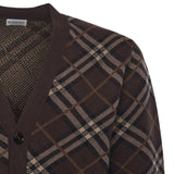 Cardigan in lana e cashmere Check 8115705 B2412 BURBERRY 