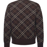 Cardigan in lana e cashmere Check 8115705 B2412 BURBERRY 