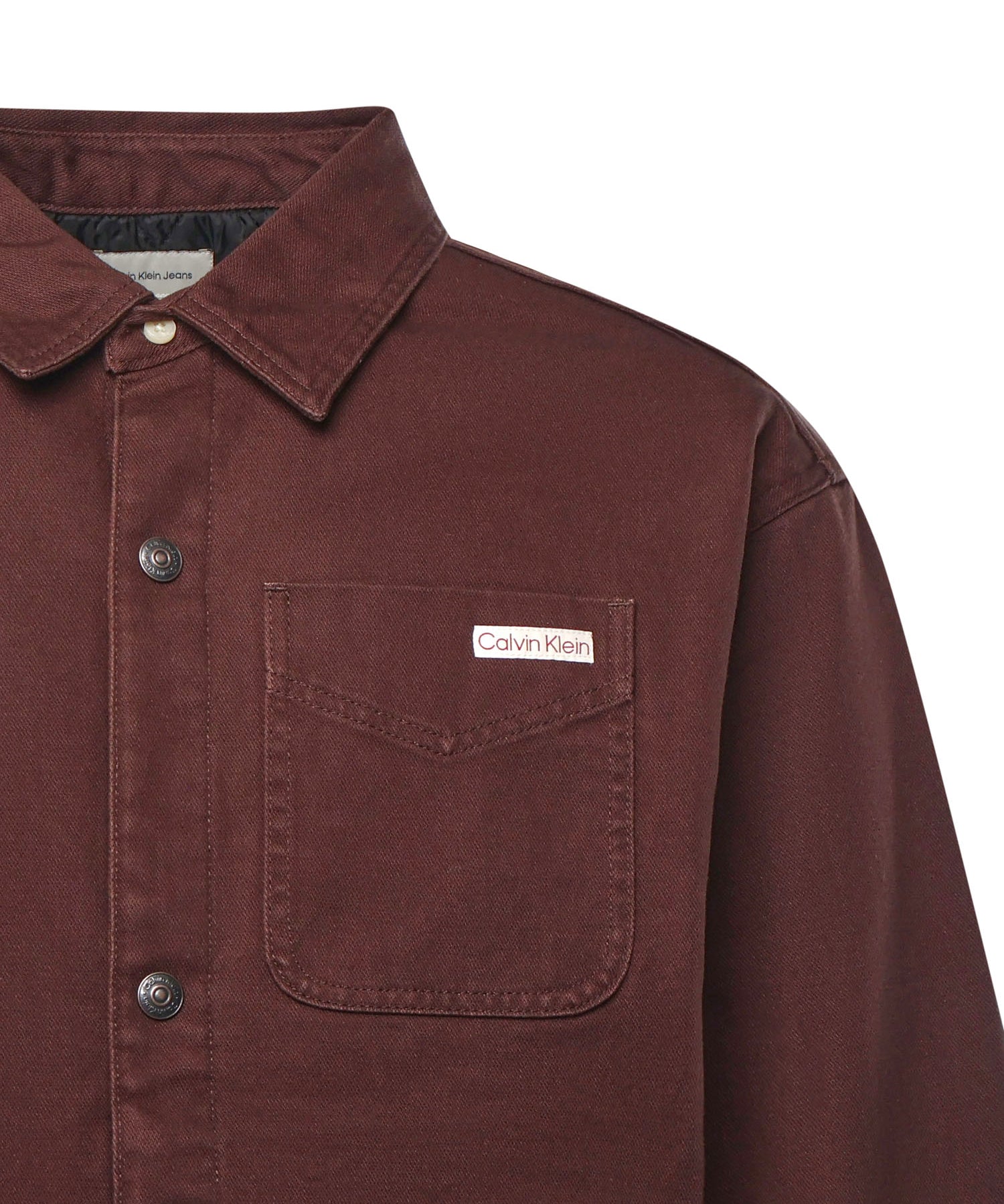 Overshirt in denim con logo LV04RD729G EO5 CALVIN KLEIN 