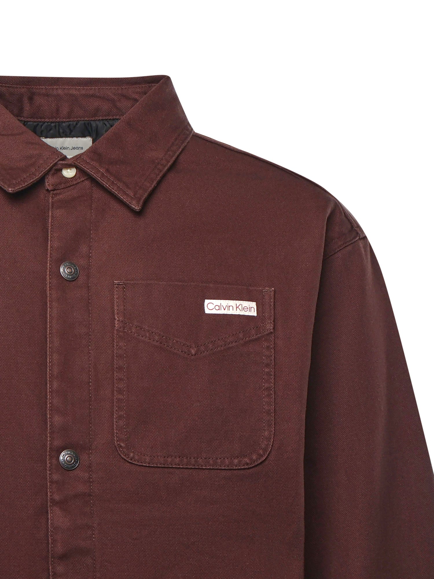 Overshirt in denim con logo LV04RD729G EO5 CALVIN KLEIN 