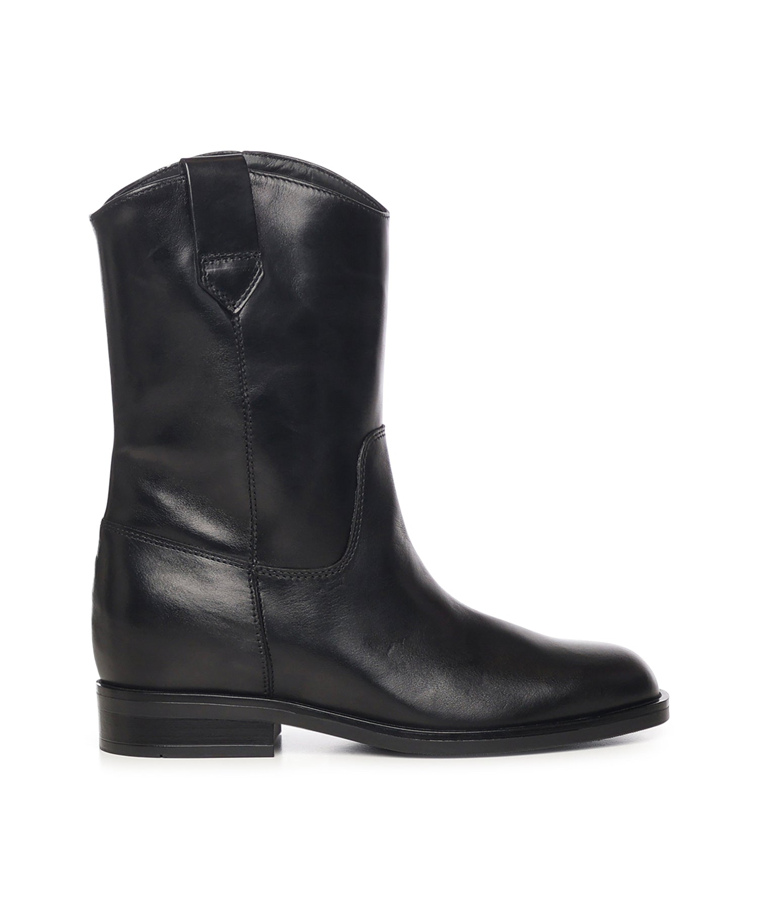 Stivali Kim low in pelle A56051 NERO CARMENS 