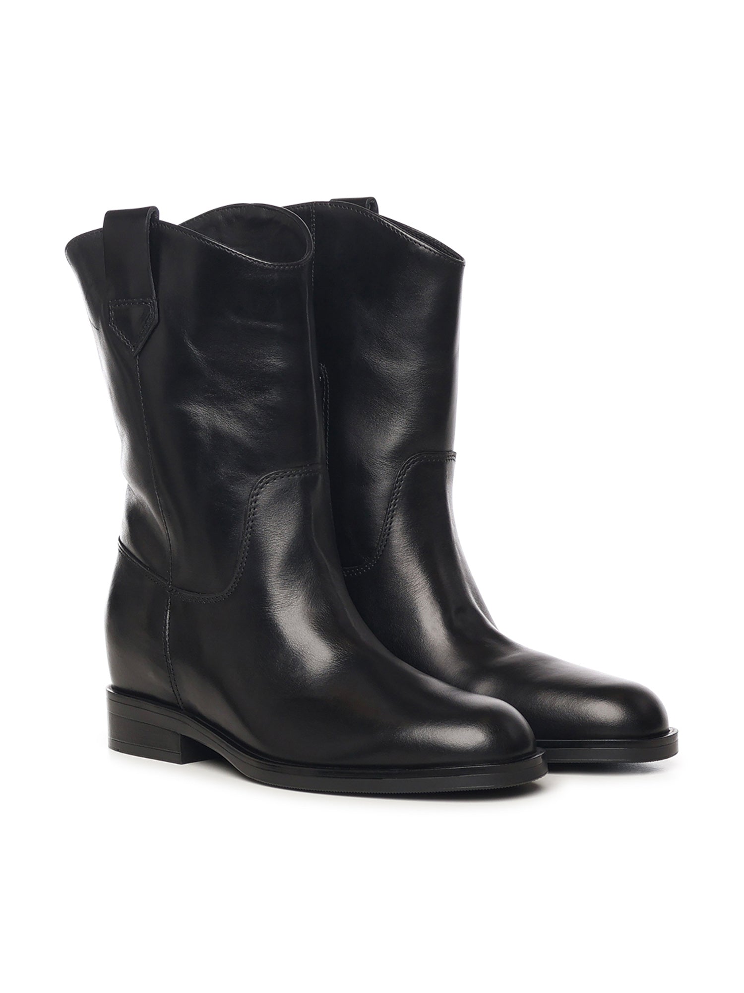 Stivali Kim low in pelle A56051 NERO CARMENS 