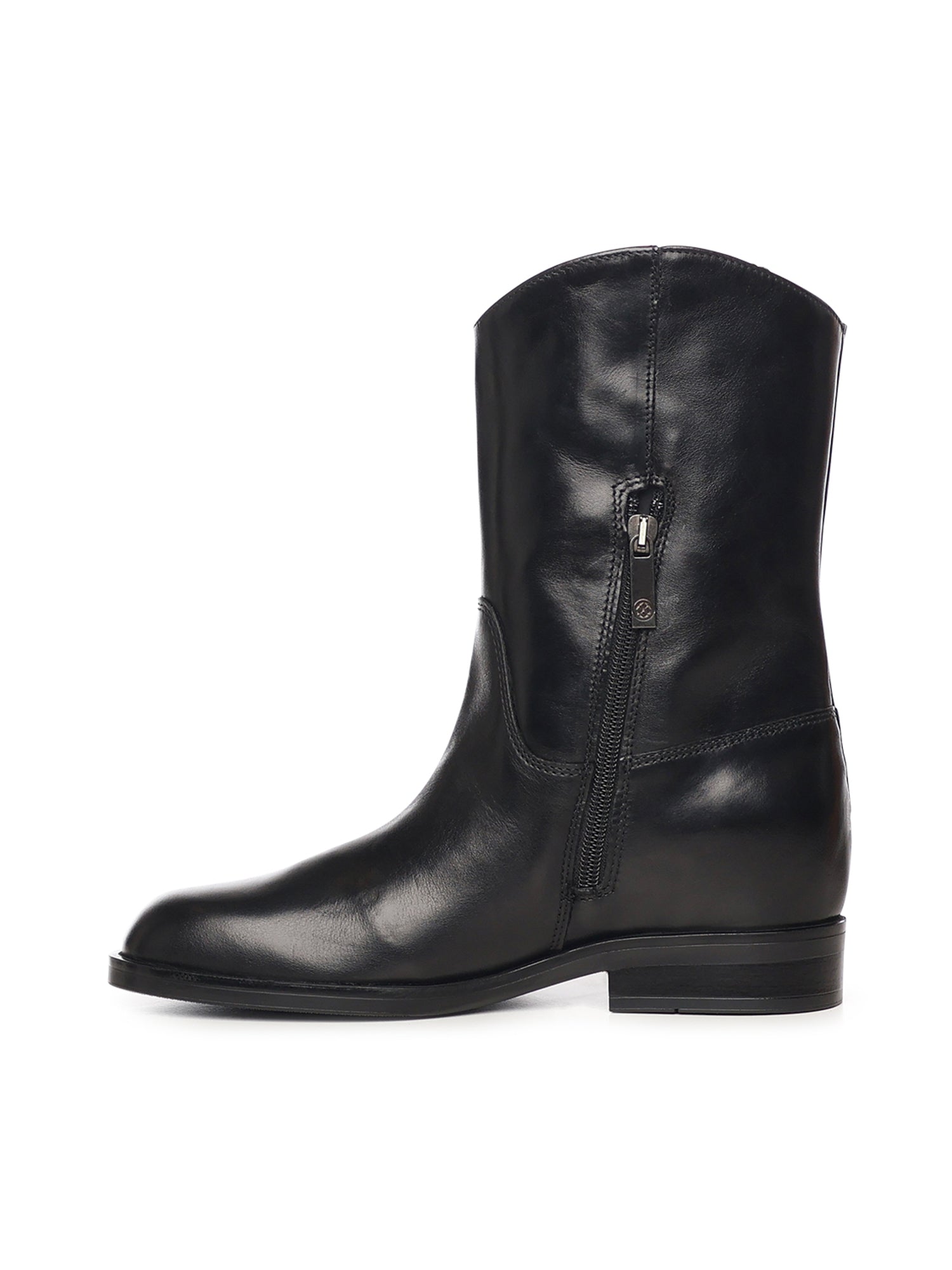 Stivali Kim low in pelle A56051 NERO CARMENS 