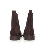 Stivaletti Chelsea in camoscio A56088 MORO CARMENS 