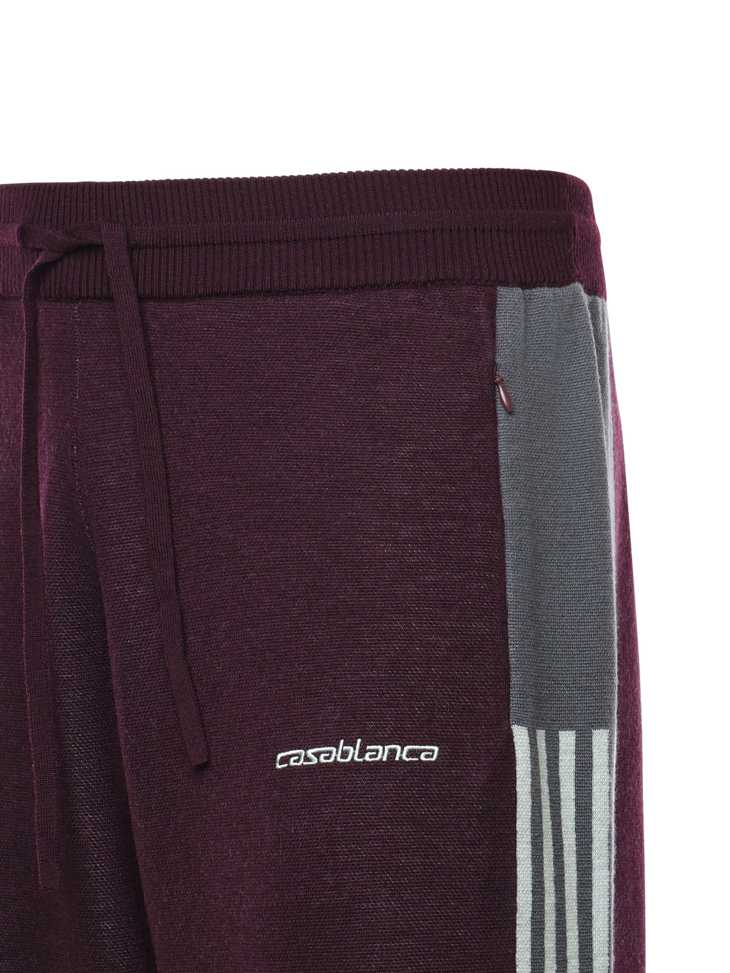 Pantaloni in lana con logo MAW25KW1102 01 CASABLANCA 