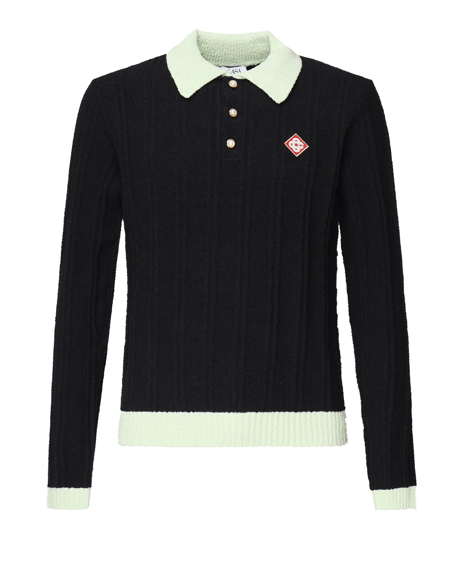 Polo in bouclé con logo MPF25KW100001  CASABLANCA 