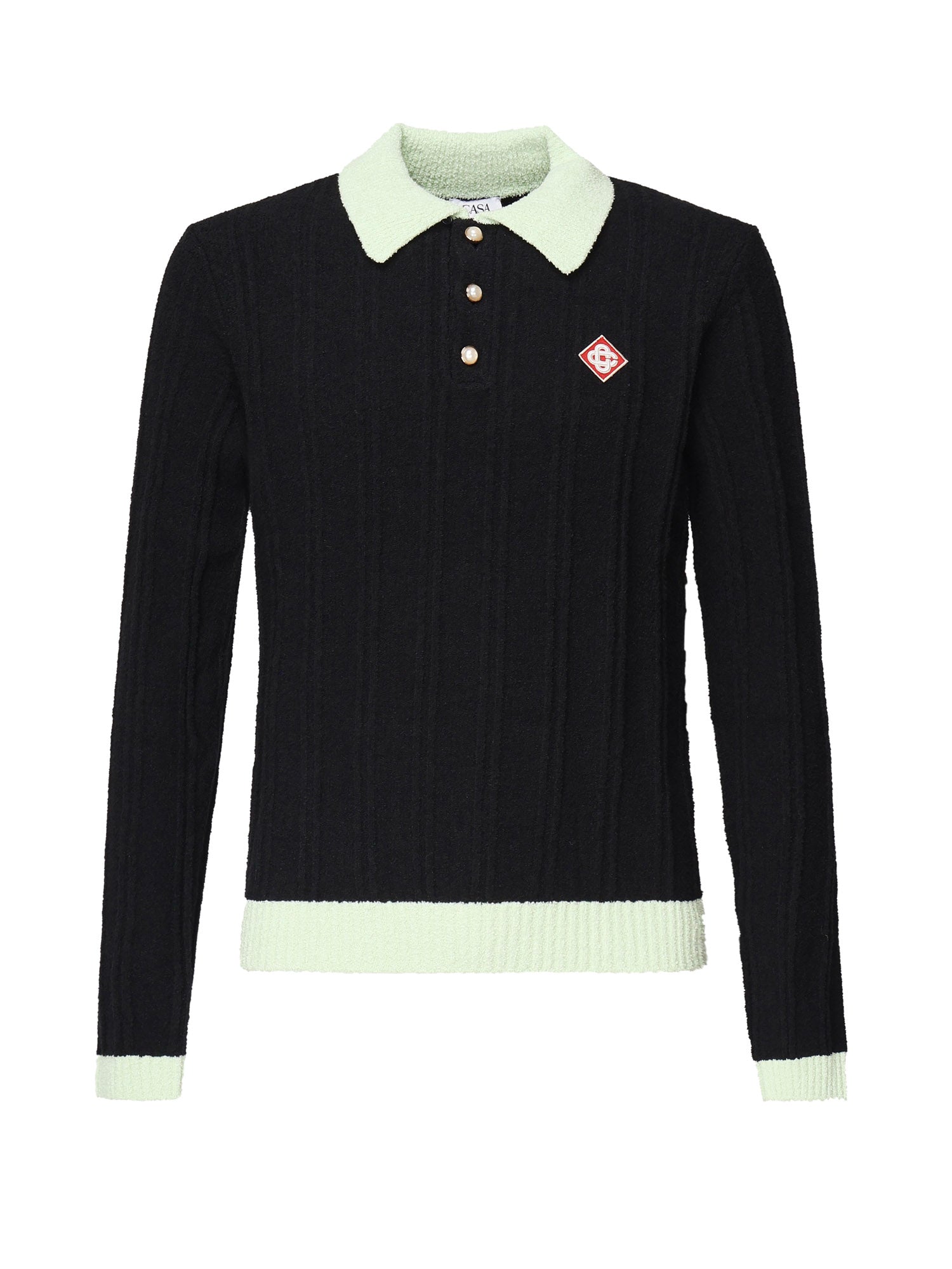Polo in bouclé con logo MPF25KW100001  CASABLANCA 