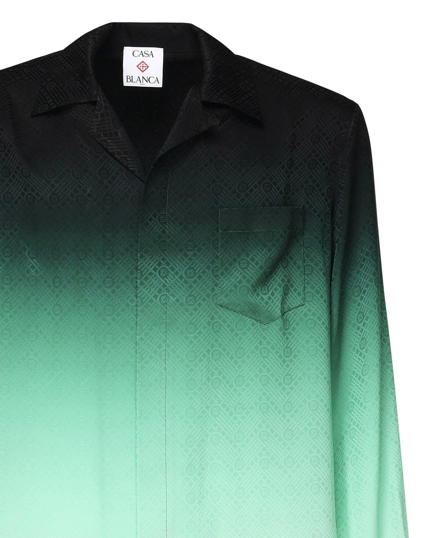 Camicia in seta jacquard con motivo ping pong sfumato UMPF25SH00603  CASABLANCA 