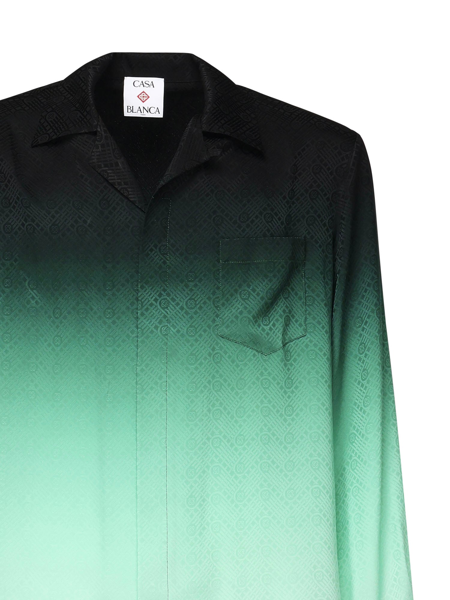 Camicia in seta jacquard con motivo ping pong sfumato UMPF25SH00603  CASABLANCA 