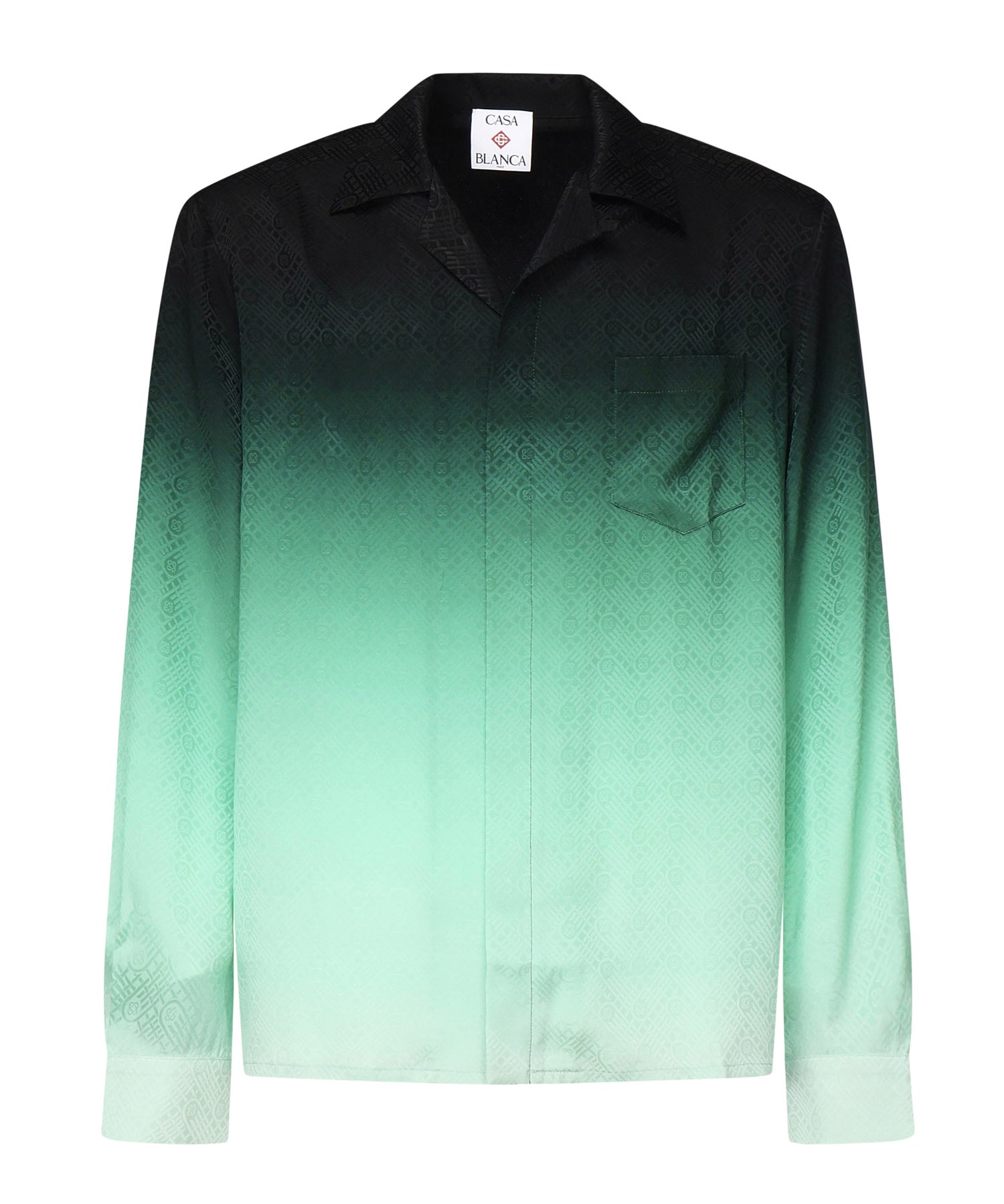 Camicia in seta jacquard con motivo ping pong sfumato UMPF25SH00603  CASABLANCA 