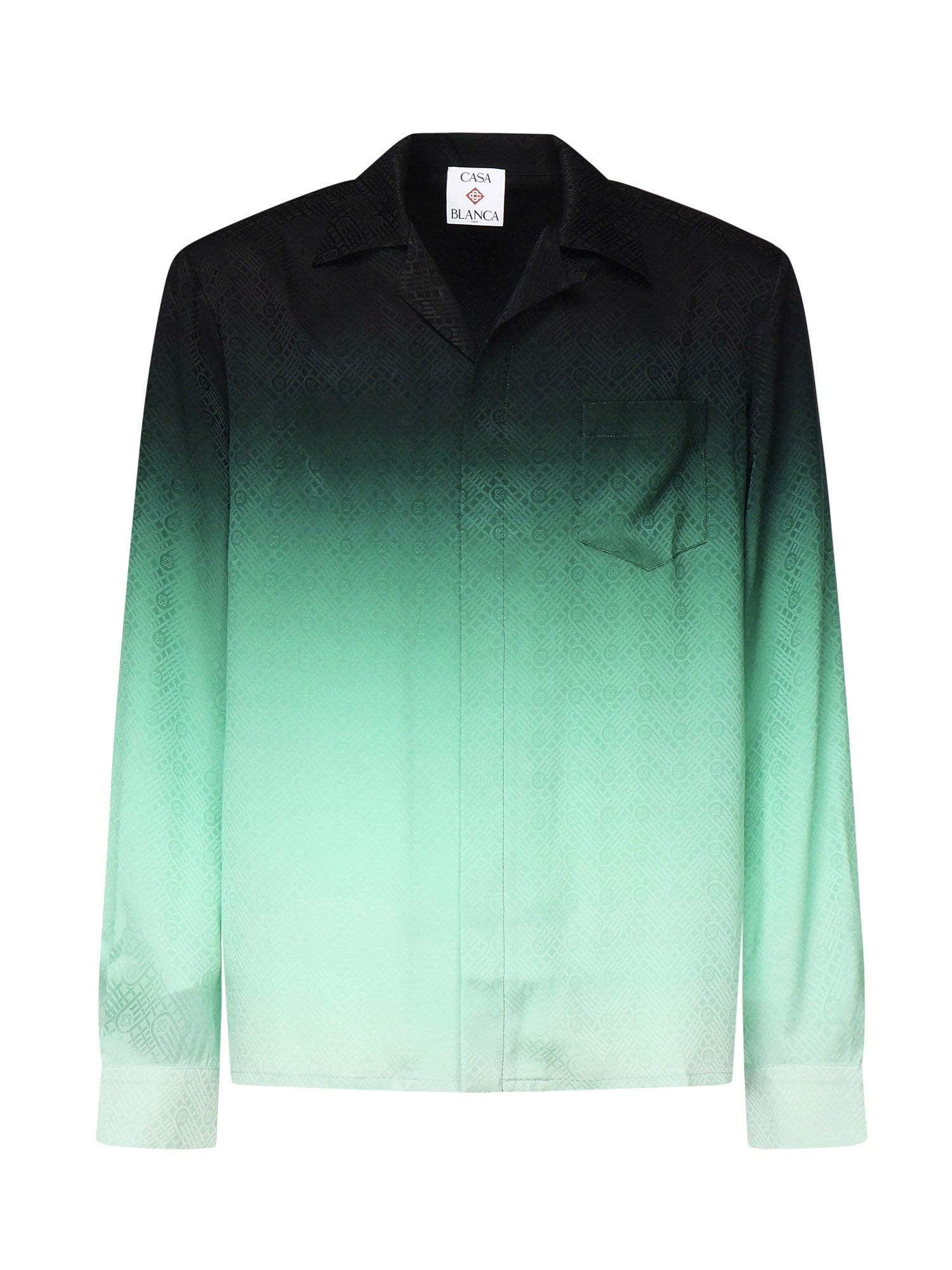 Camicia in seta jacquard con motivo ping pong sfumato UMPF25SH00603  CASABLANCA 