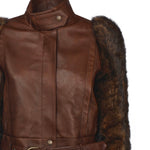 Giacca cropped in pelle CHC25ACV43206 28D CHLOÉ 