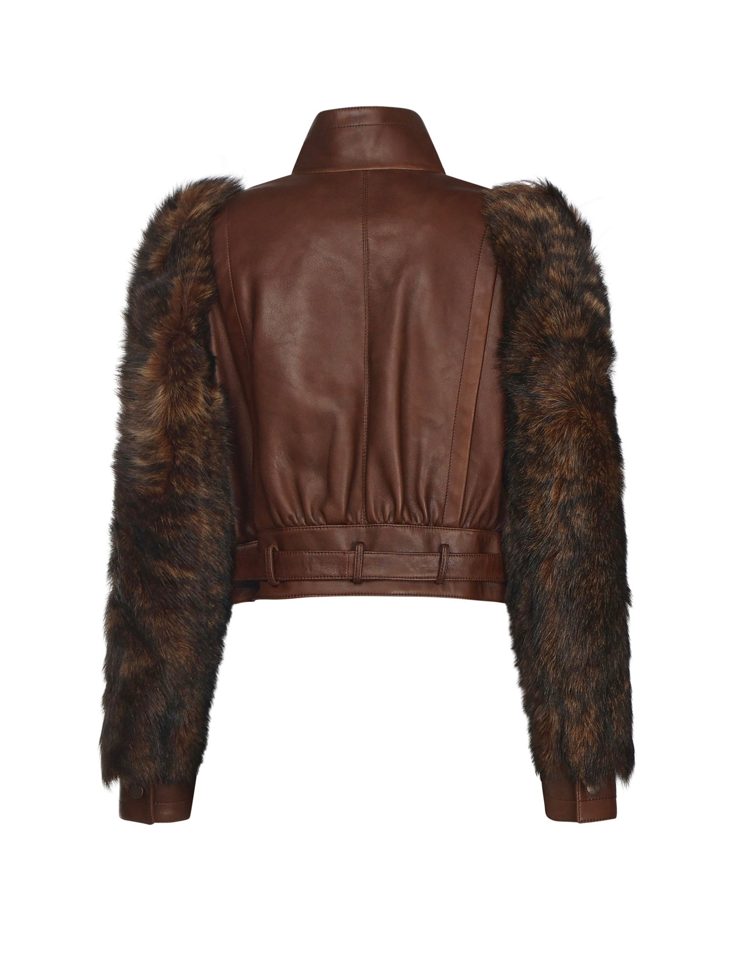 Giacca cropped in pelle CHC25ACV43206 28D CHLOÉ 