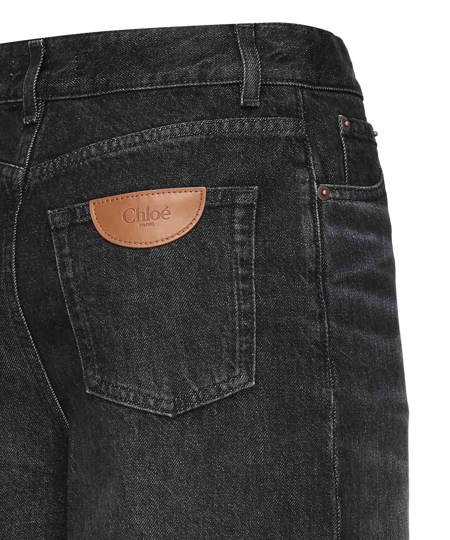 Jeans a gamba larga in denim CHC25ADP02156 075 CHLOÉ 