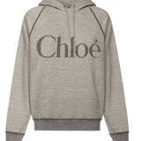 Felpa con logo in misto pile di cotone CHC25AJH10179 060 CHLOÉ 