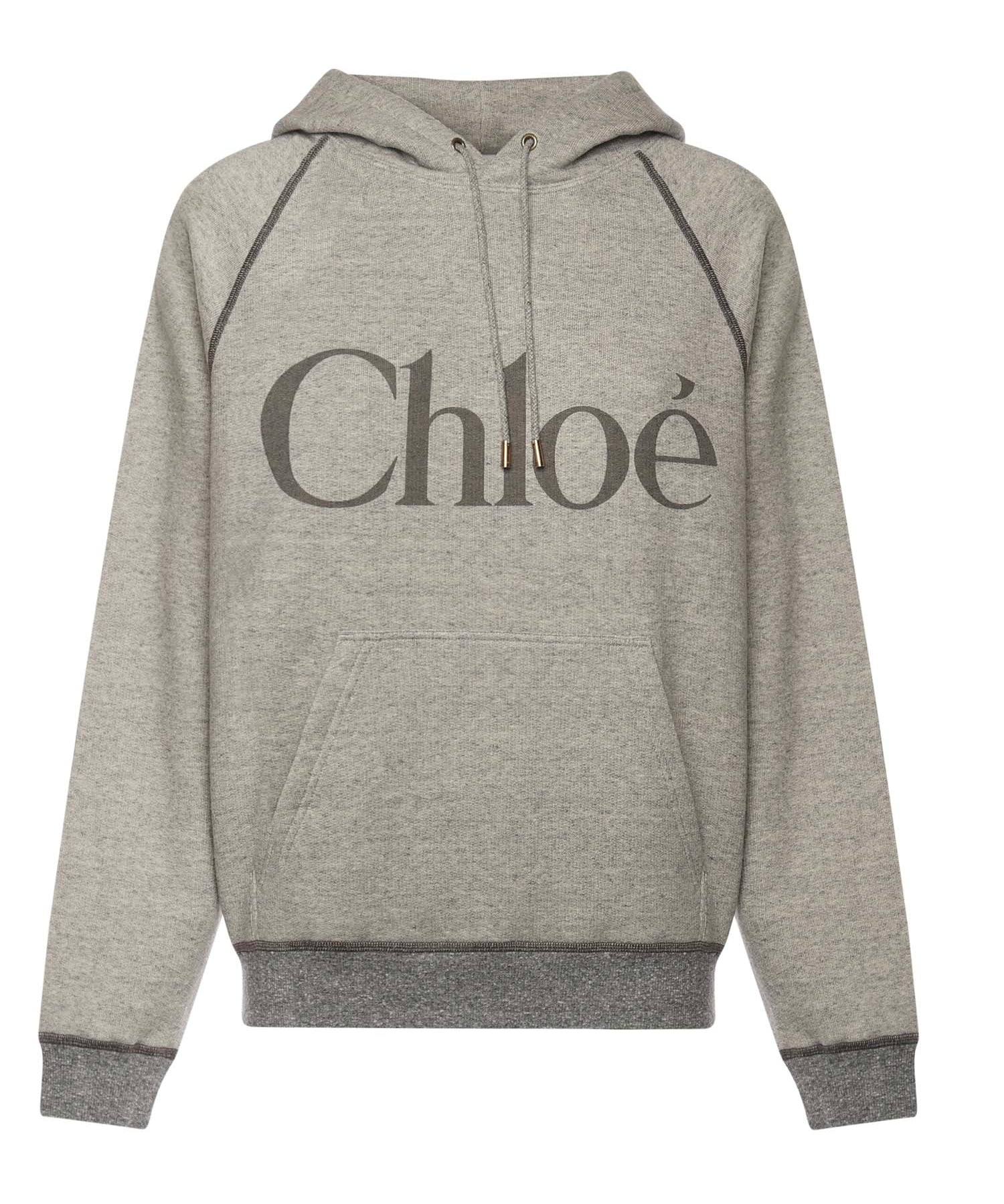 Felpa con logo in misto pile di cotone CHC25AJH10179 060 CHLOÉ 