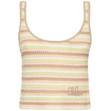 Canotta cropped con logo ricamato CHC25AMH02555 3ZA CHLOÉ 
