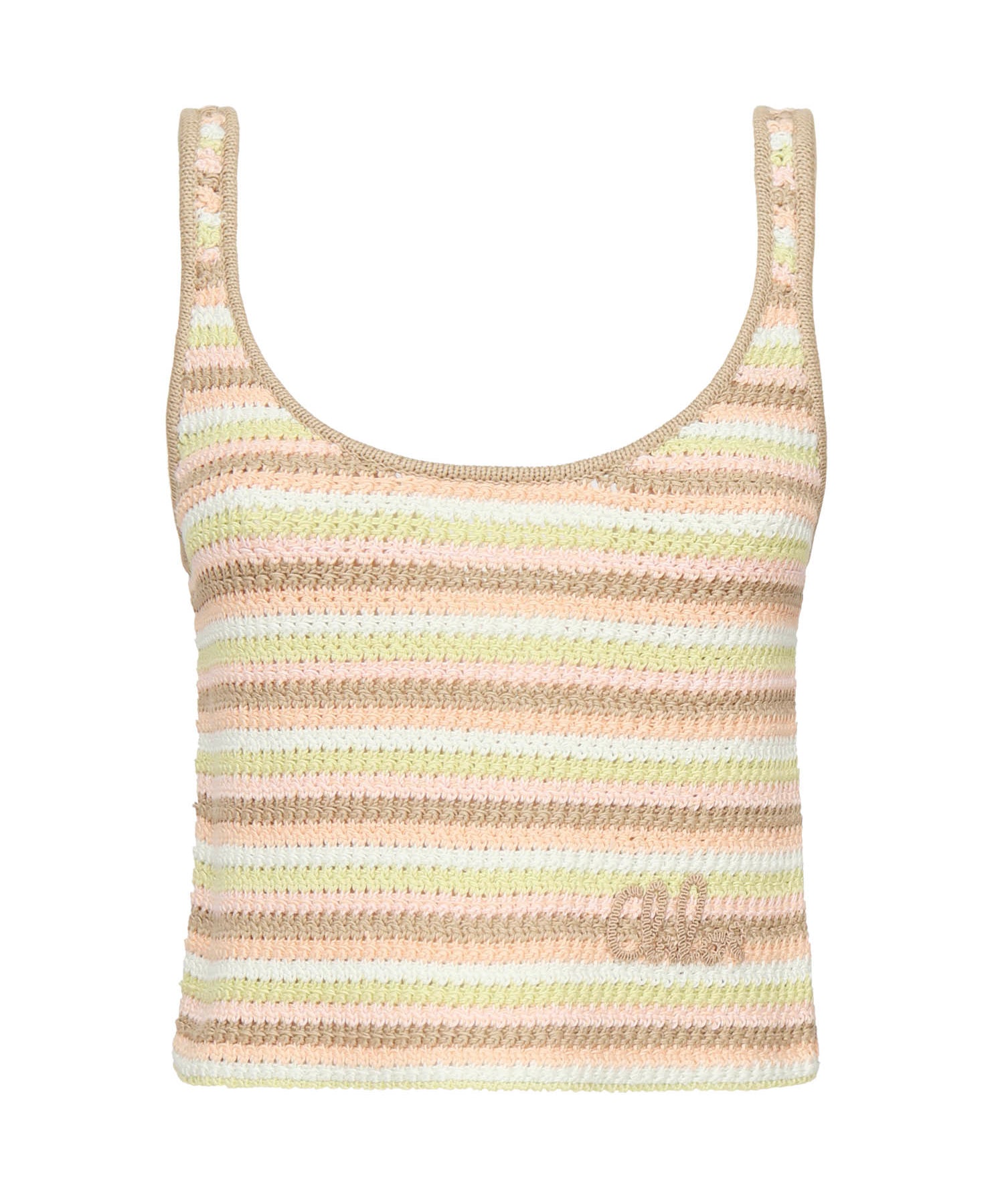 Canotta cropped con logo ricamato CHC25AMH02555 3ZA CHLOÉ 