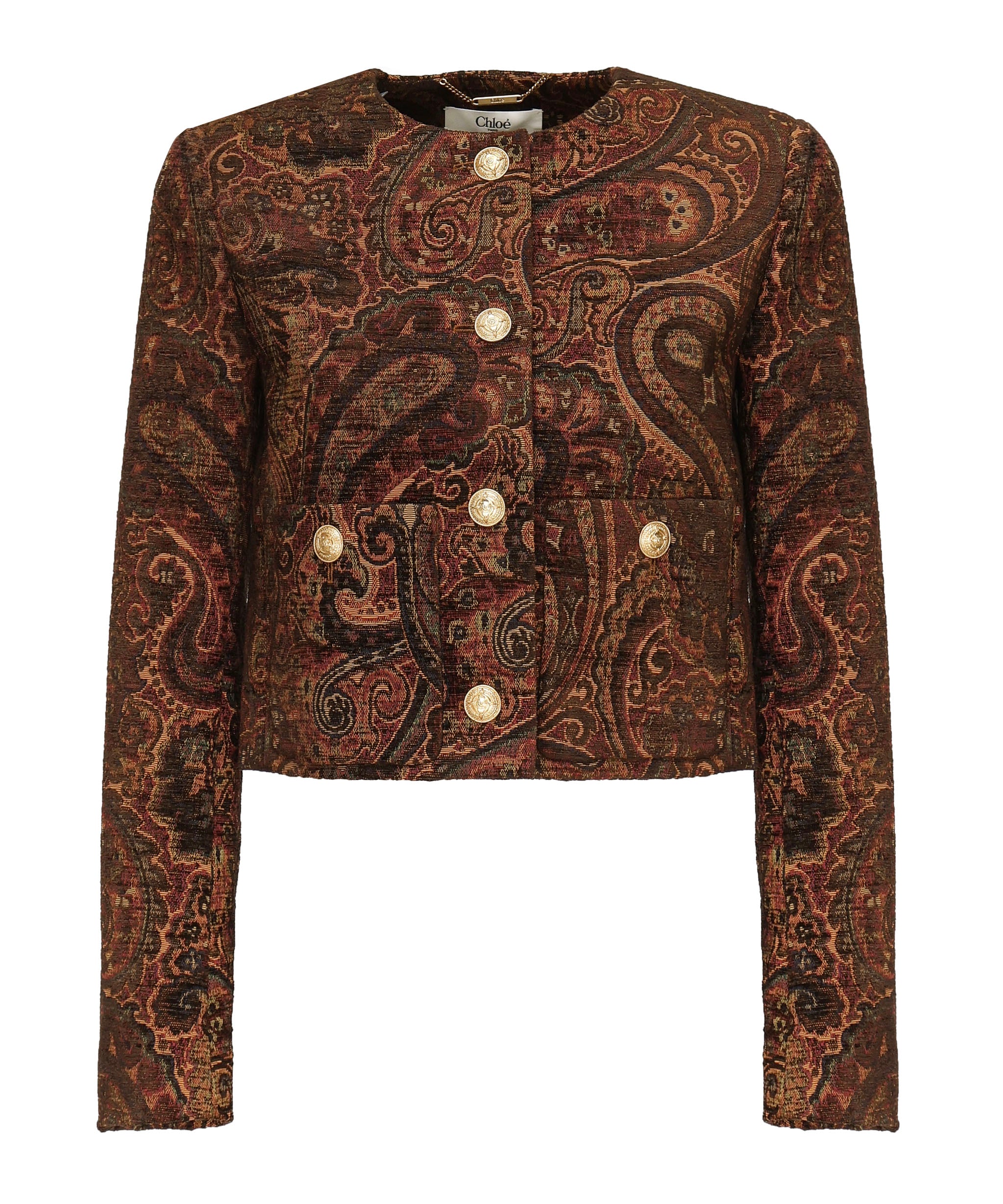 Giacca cropped jacquard CHC25AVE20282 69A CHLOÉ 