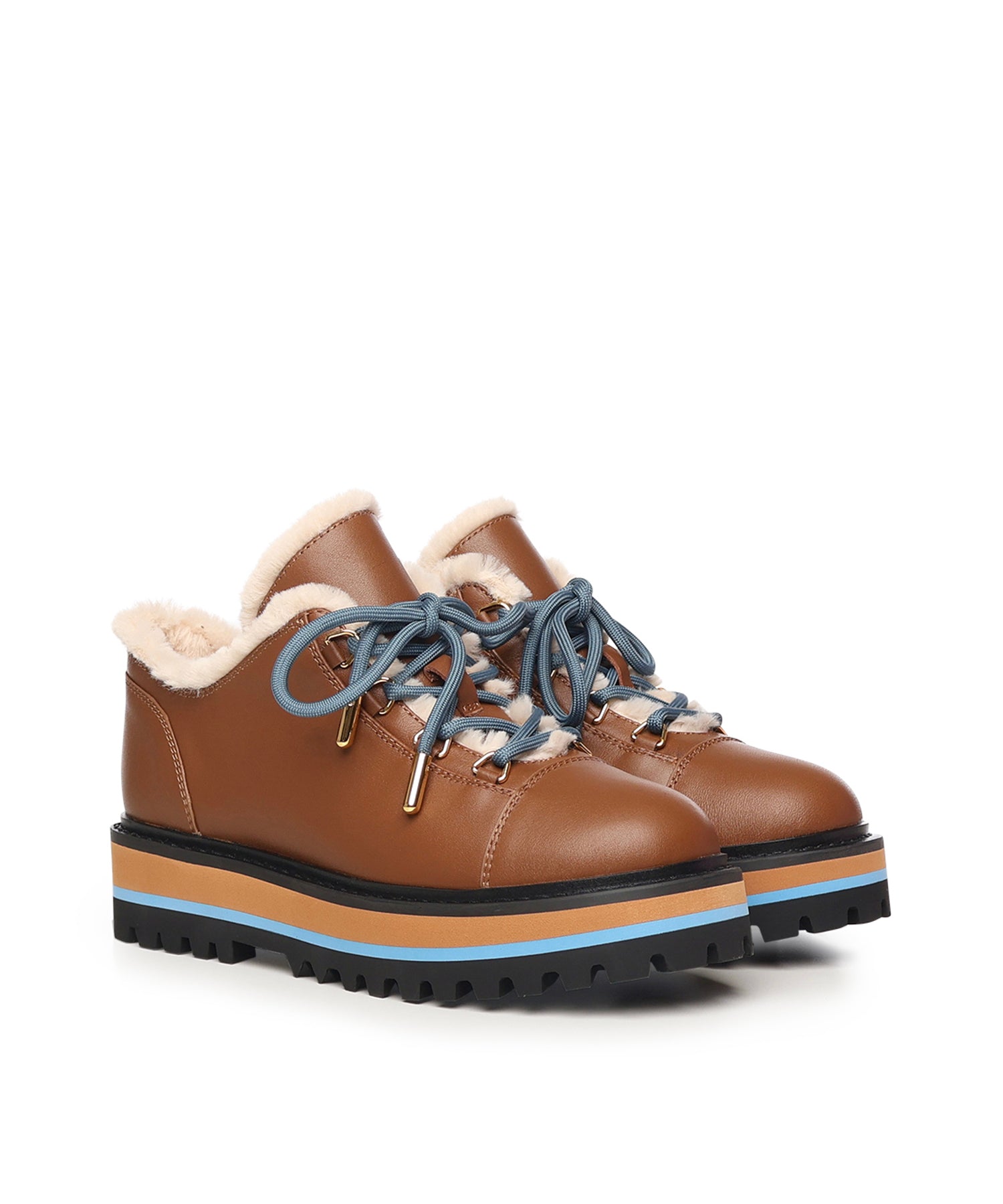 Desert boot in pelle e pelliccia sintetica E4TXP120101 911 COCCINELLE 