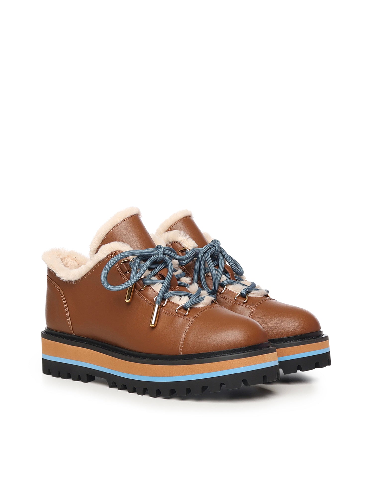 Desert boot in pelle e pelliccia sintetica E4TXP120101 911 COCCINELLE 