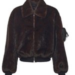 Bomber pelliccia sintetica COPBL33F9015 BROWN COPERNI 