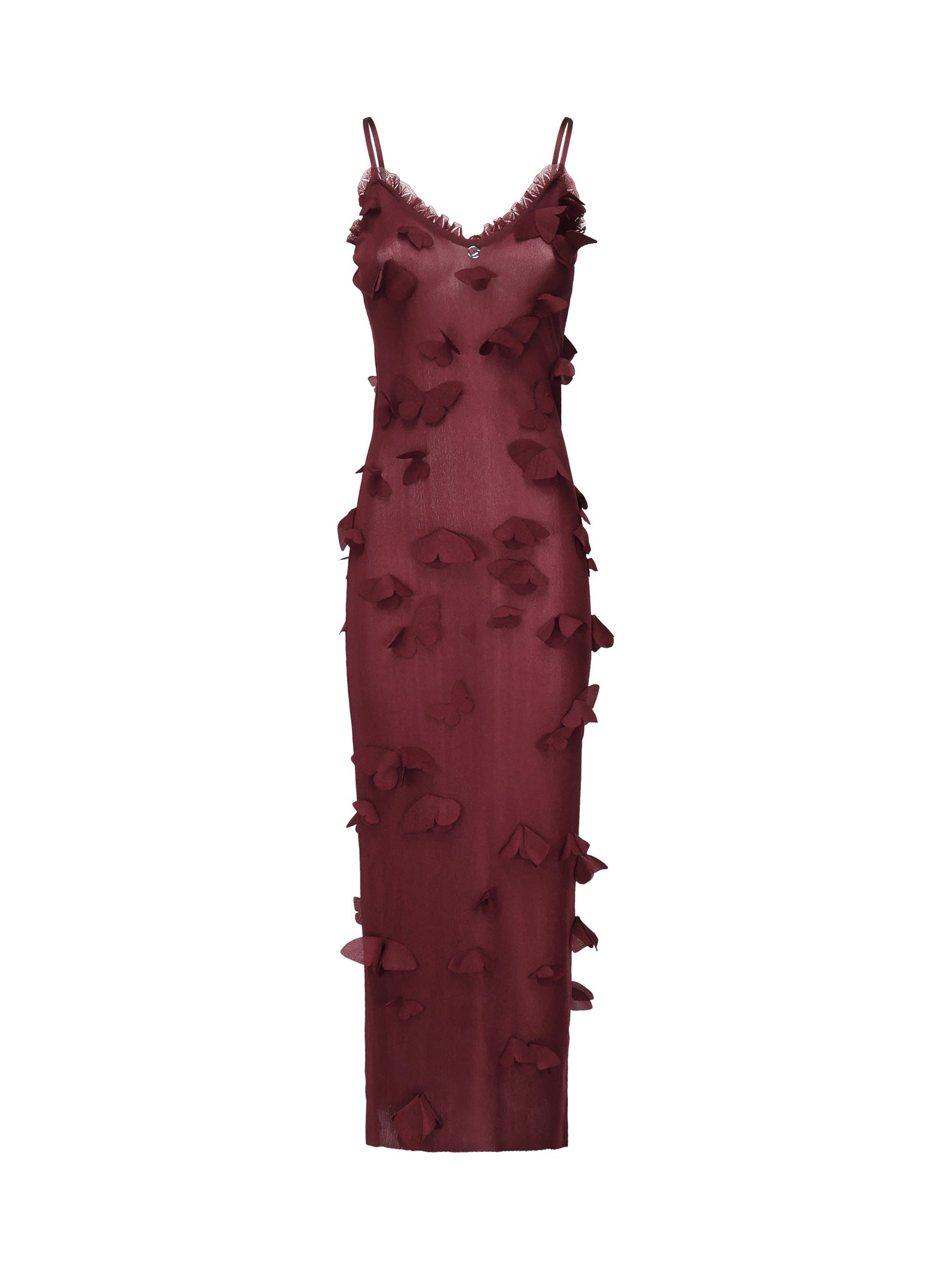 Abito Butterflies Techno con ricamo COPML166Y3015 RED COPERNI 