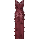 Abito Butterflies Techno con ricamo COPML166Y3015 RED COPERNI 