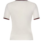 T-shirt in cotone 125JTS0117JS0203 HERITAGEWHITE/BORDEAUX COURREGES 