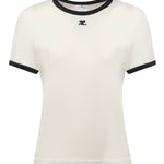 T-shirt in cotone con logo 125JTS017JS0203 B211 COURREGES 