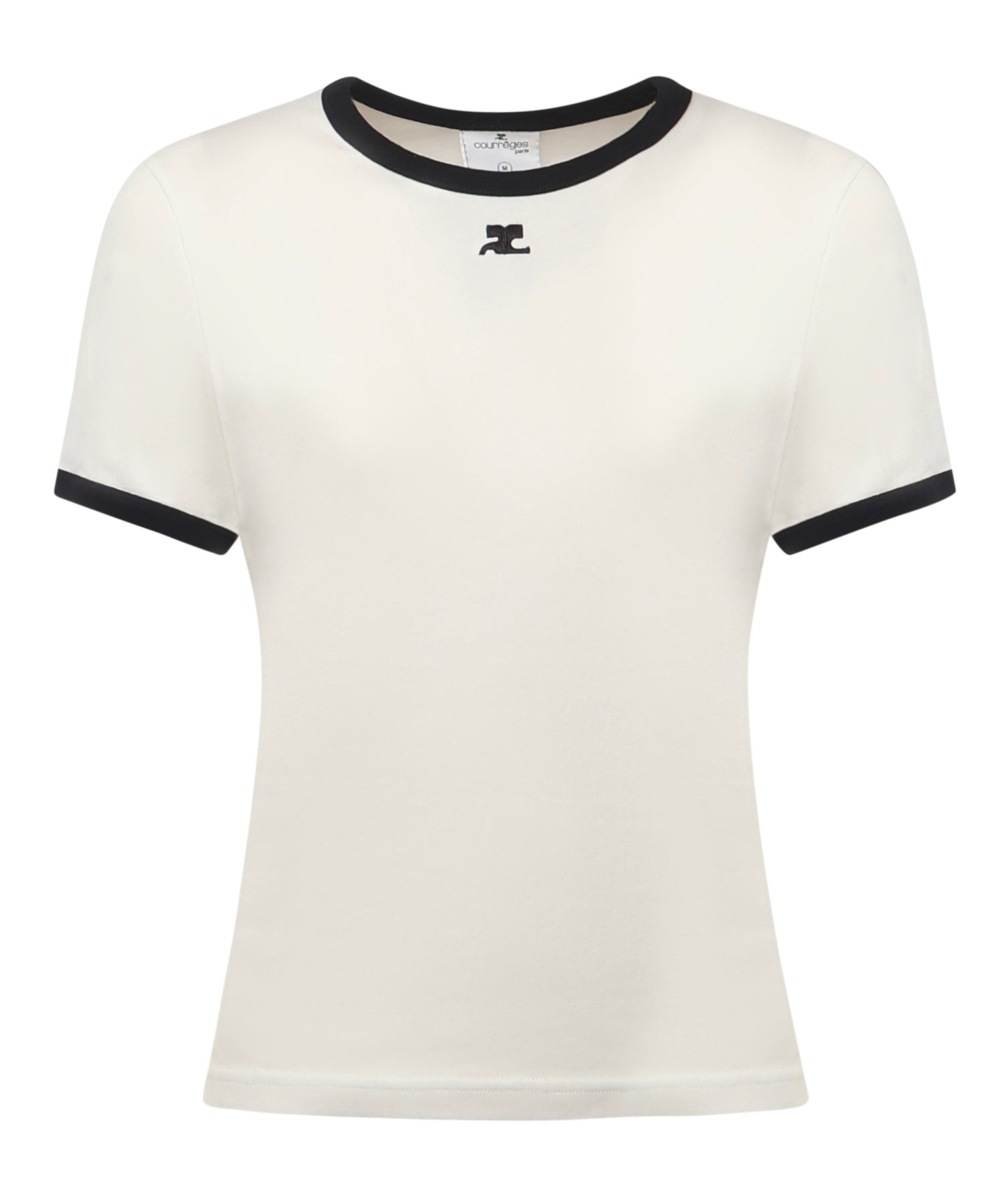 T-shirt in cotone con logo 125JTS017JS0203 B211 COURREGES 