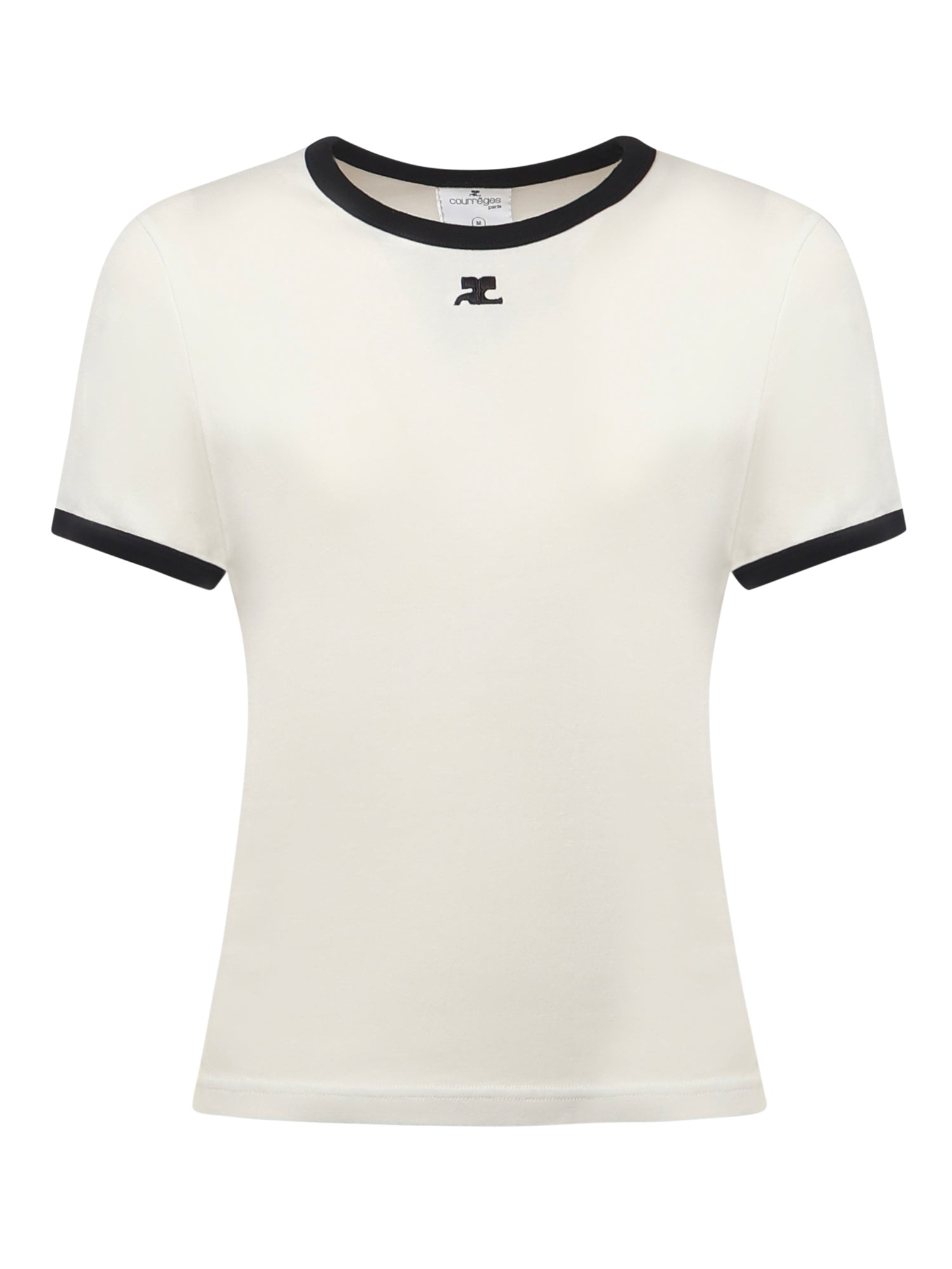 T-shirt in cotone con logo 125JTS017JS0203 B211 COURREGES 