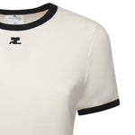 T-shirt in cotone con logo 125JTS017JS0203 B211 COURREGES 